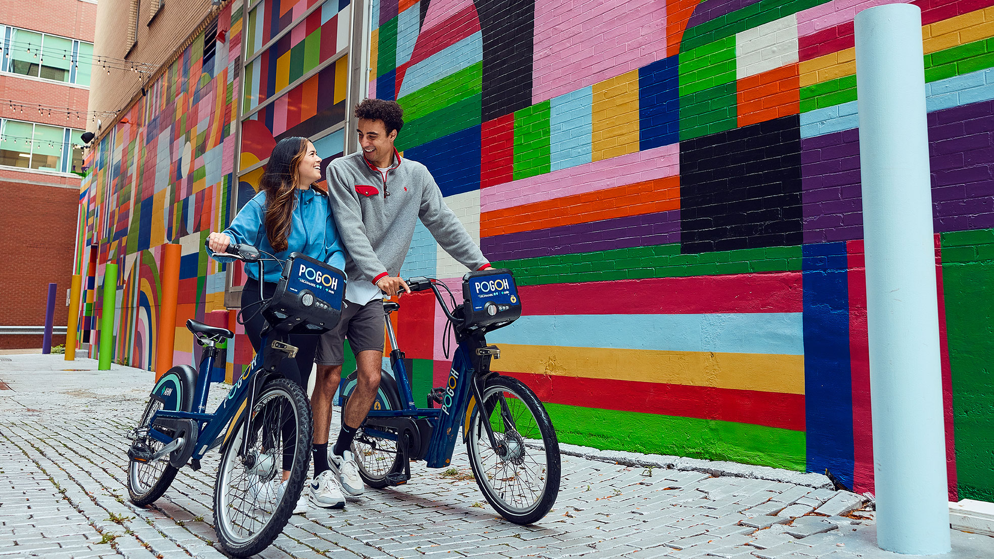 Biking to murals in Pittsburgh, Pennsylvania. Credit: Matt Shuck
