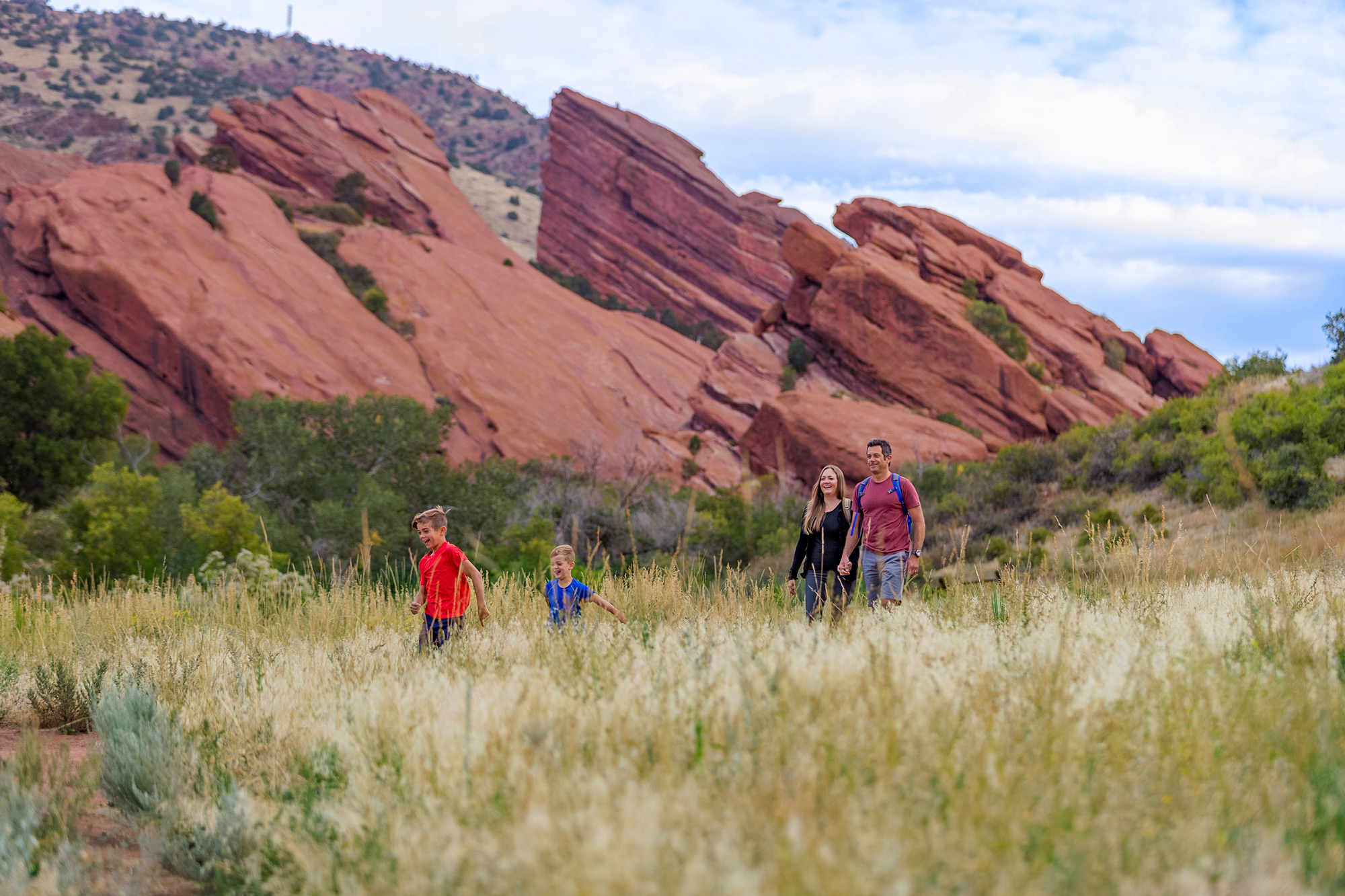 Hiking in Red Rocks Park near Denver, Colorado