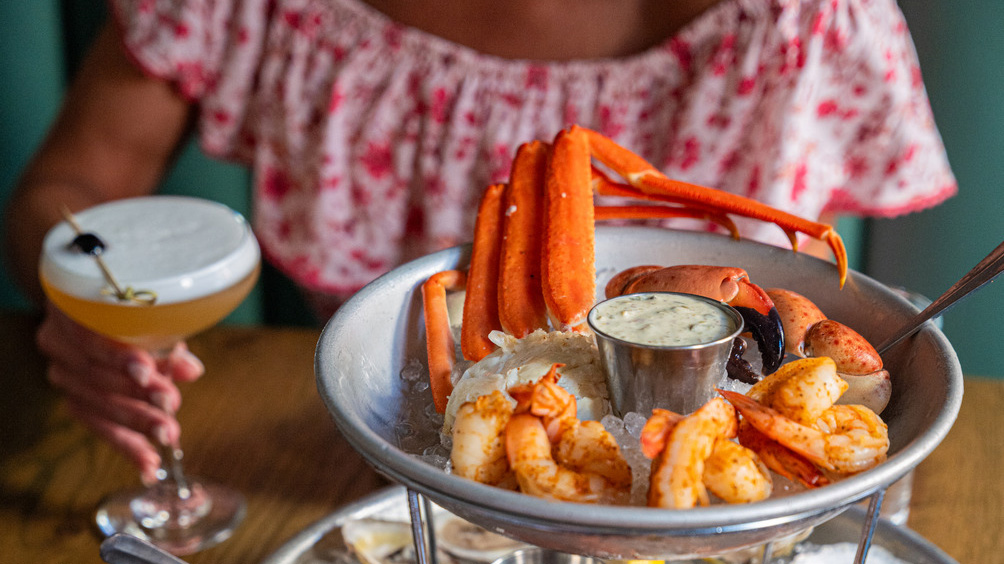 Seafood tower at a Charleston, South Carolina, restaurant