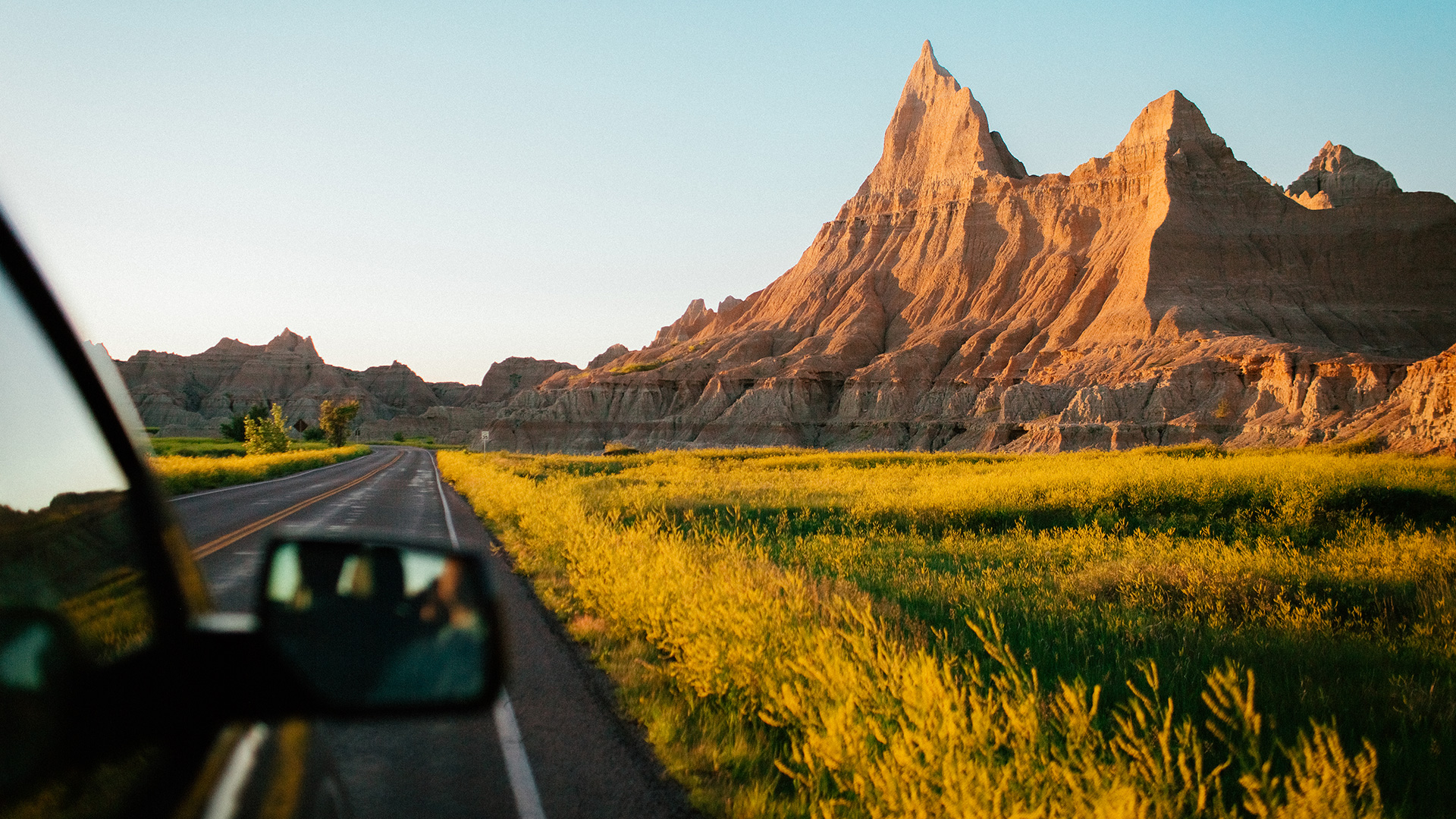 Scenic drive in Badlands National Park, South Dakota