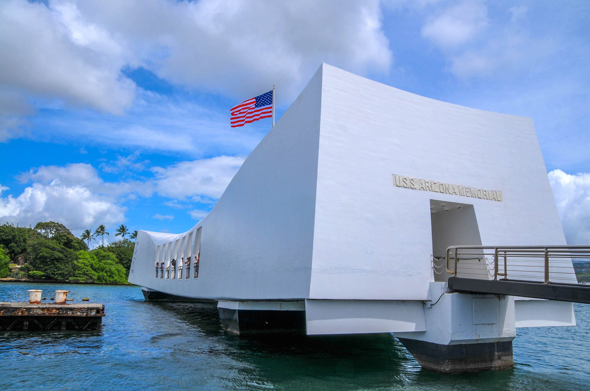 U.S.S. Arizona Memorial at Pearl Harbor in Honolulu, Hawaiʻi