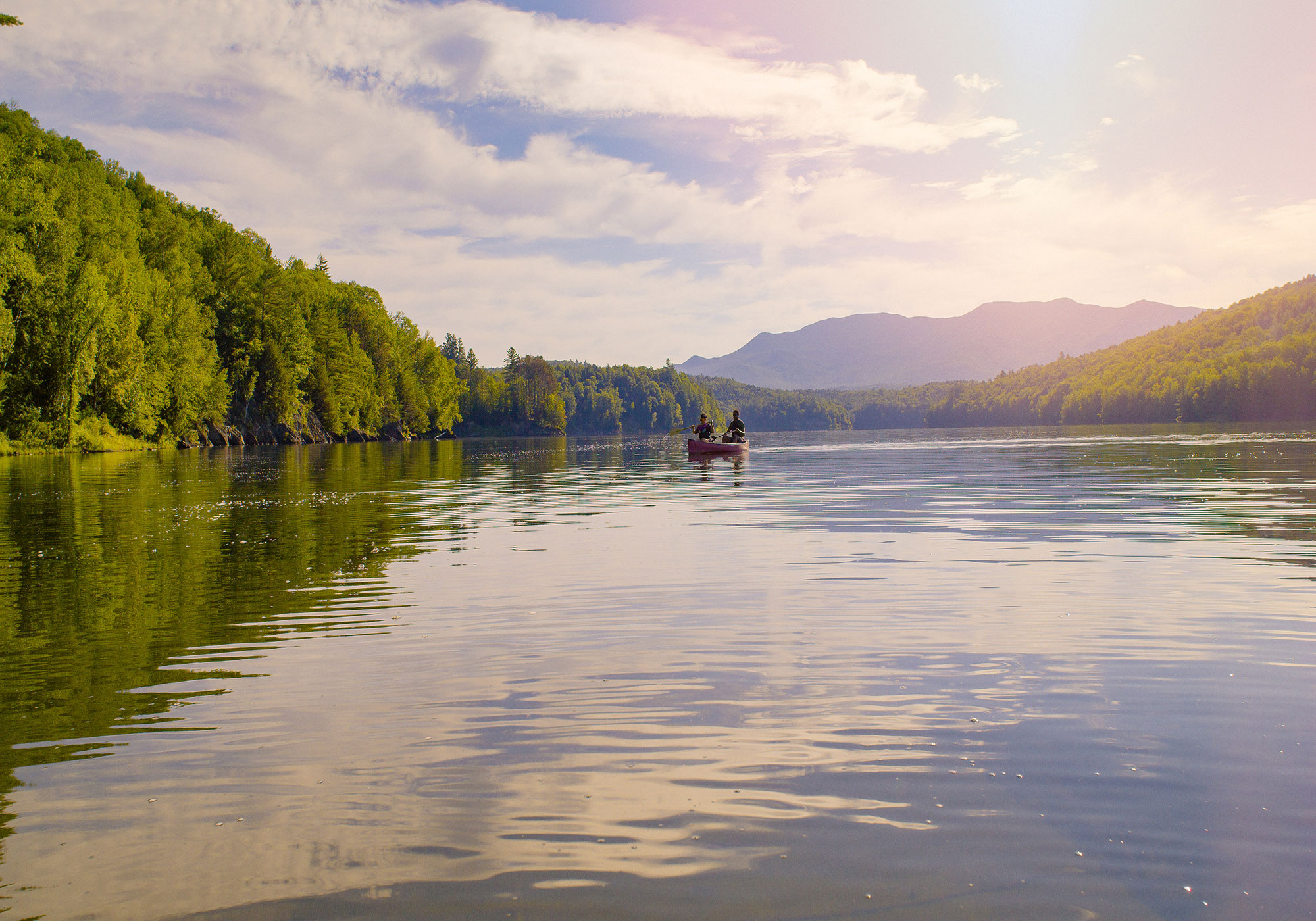 Canoers on the Winooski River near Waterbury, Vermont 
Credit: Vermont Tourism