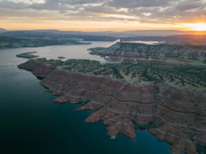 Sunrise over Alcova Lake near Casper, Wyoming