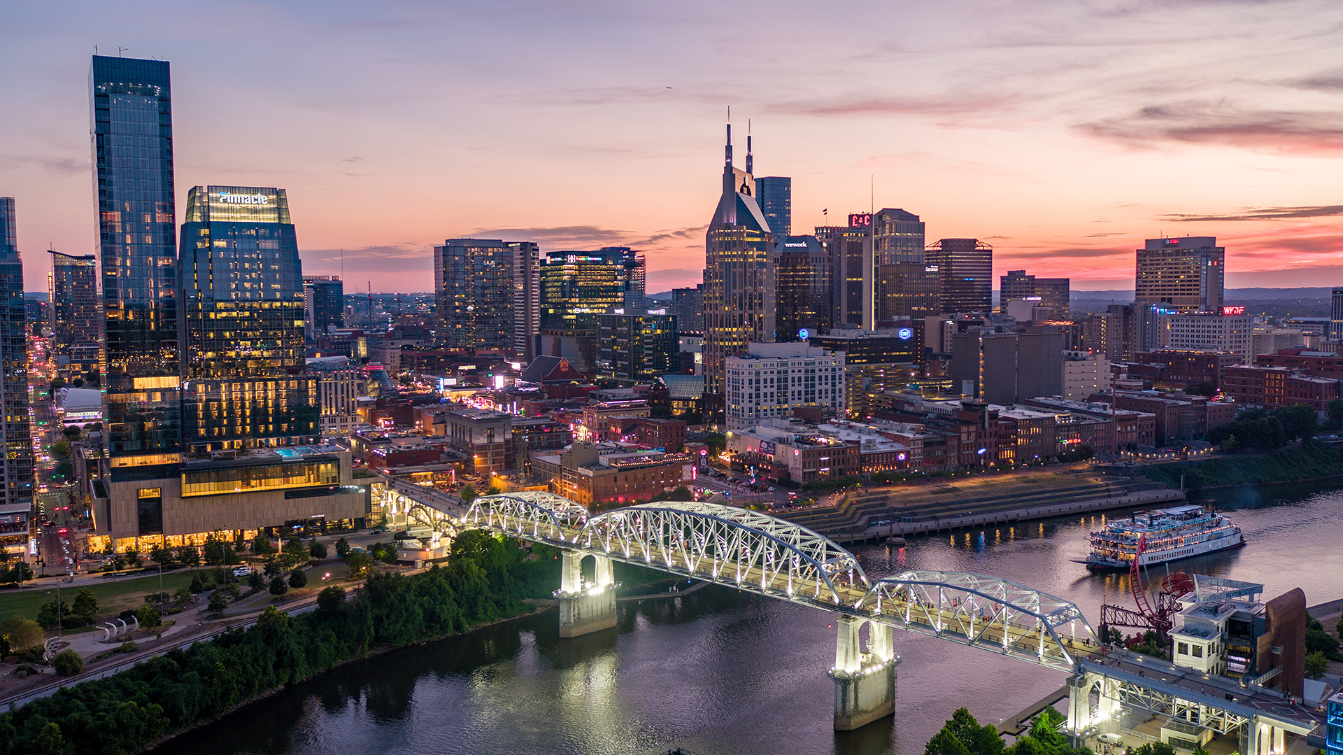 Skyline view of Nashville, Tennessee
