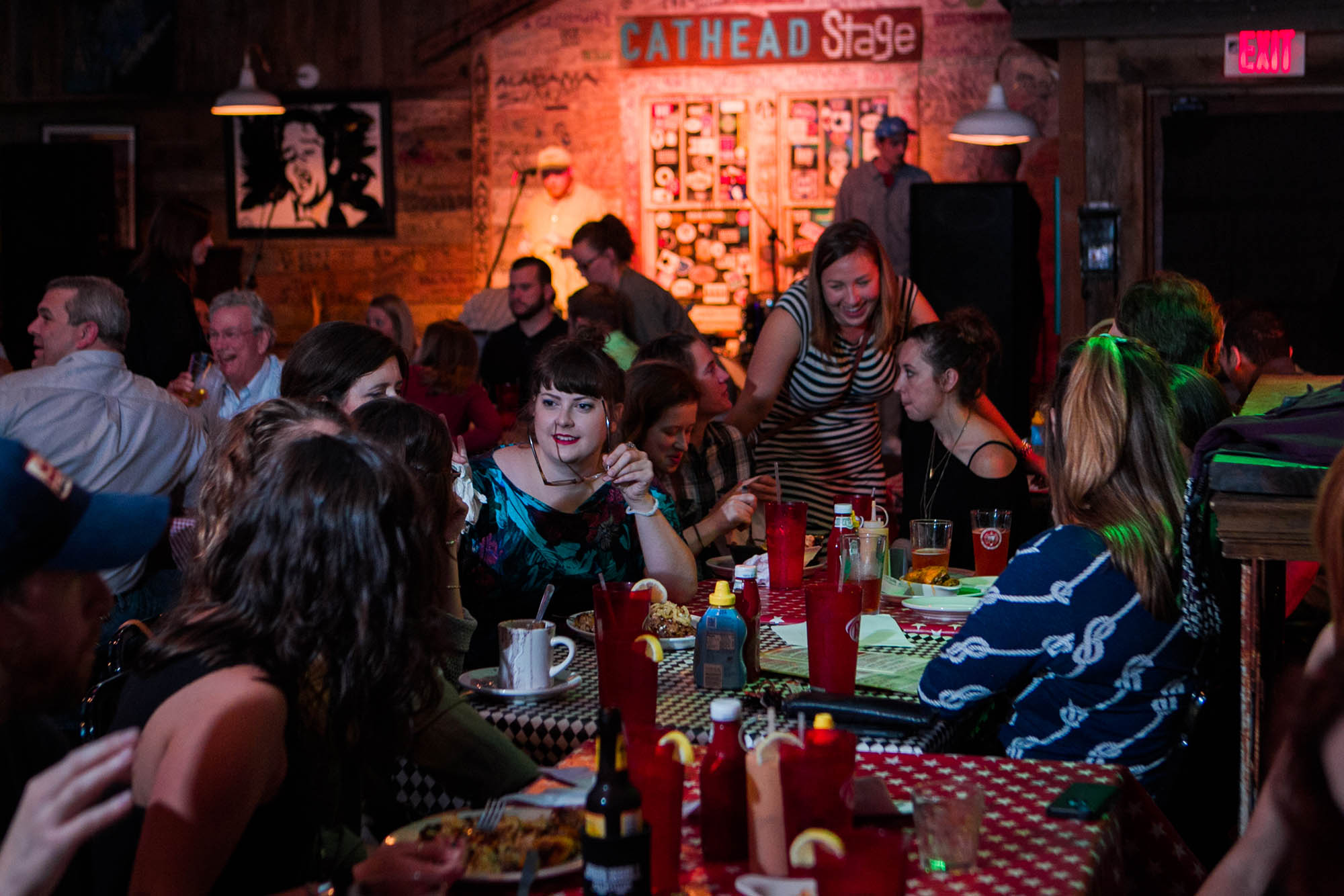 Patrons at Blue Canoe in Tupelo, Mississippi