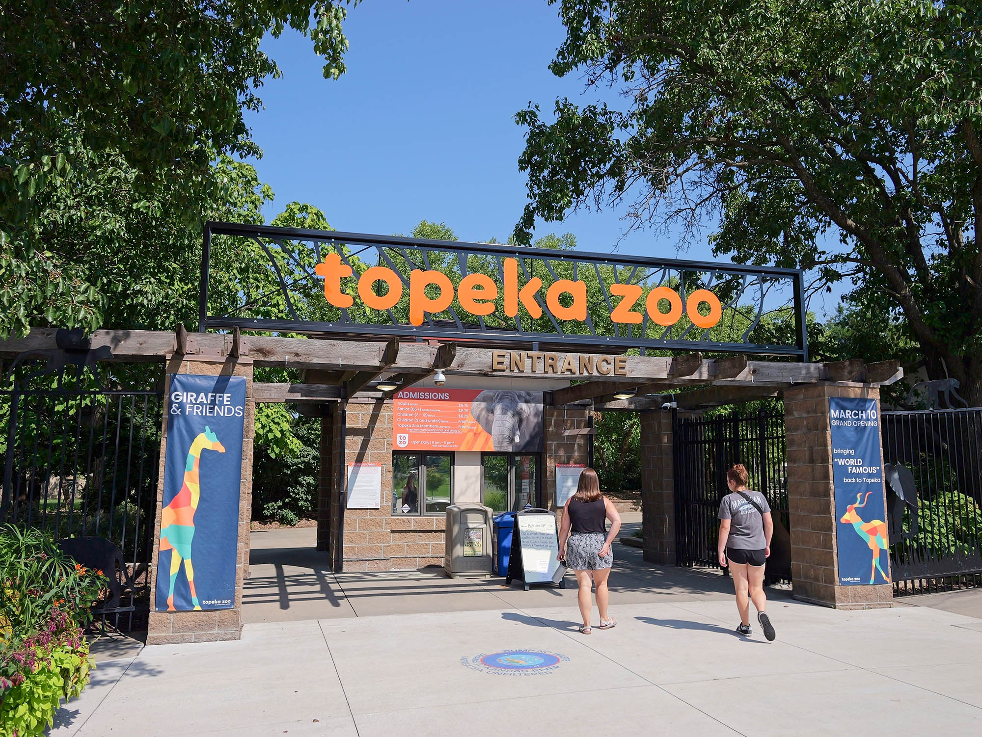 Entrée de la Topeka Zoo dans Topeka, Kansas