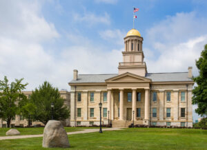 The Old Capitol Building, now a museum at the University of Iowa Campus in Iowa City