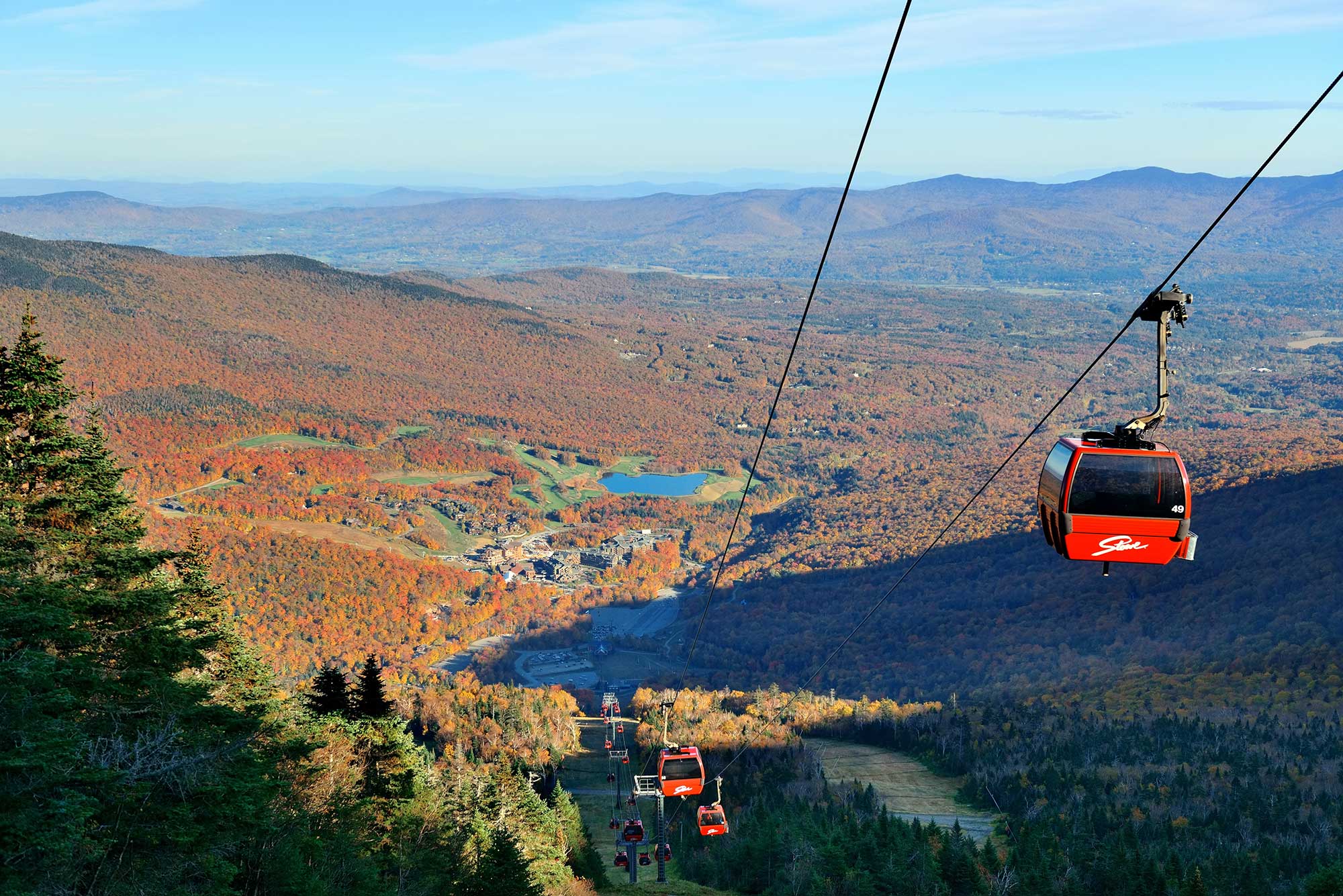 The Gondola SkyRide at Stowe Mountain Resort in Stowe, Vermont