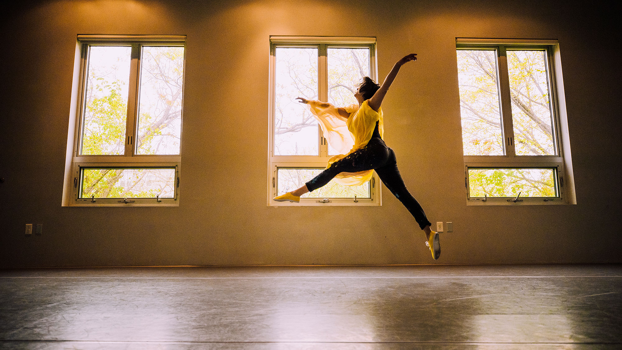 Dancer practicing in Washington, D.C.
