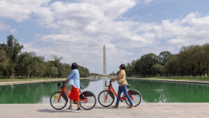 View of the Washington Monument on the National Mall in Washington, D.C.