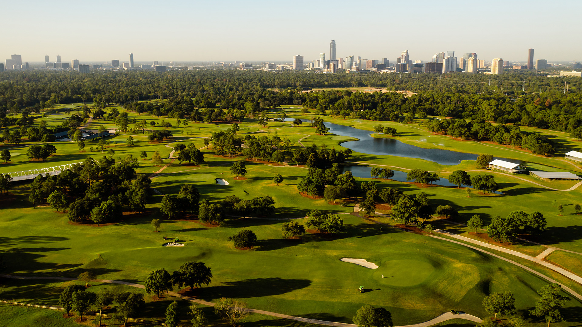 Aerial view of Memorial Park in Houston, Texas