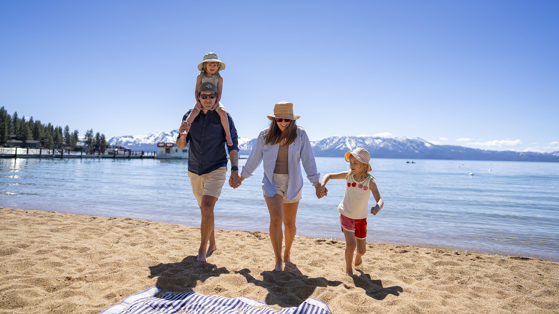 The beach at Zephyr Cove on Lake Tahoe