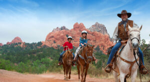 Horseback riding near Colorado Springs, Colorado