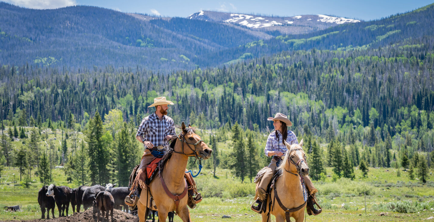 Horseback riding on a Colorado dude ranch