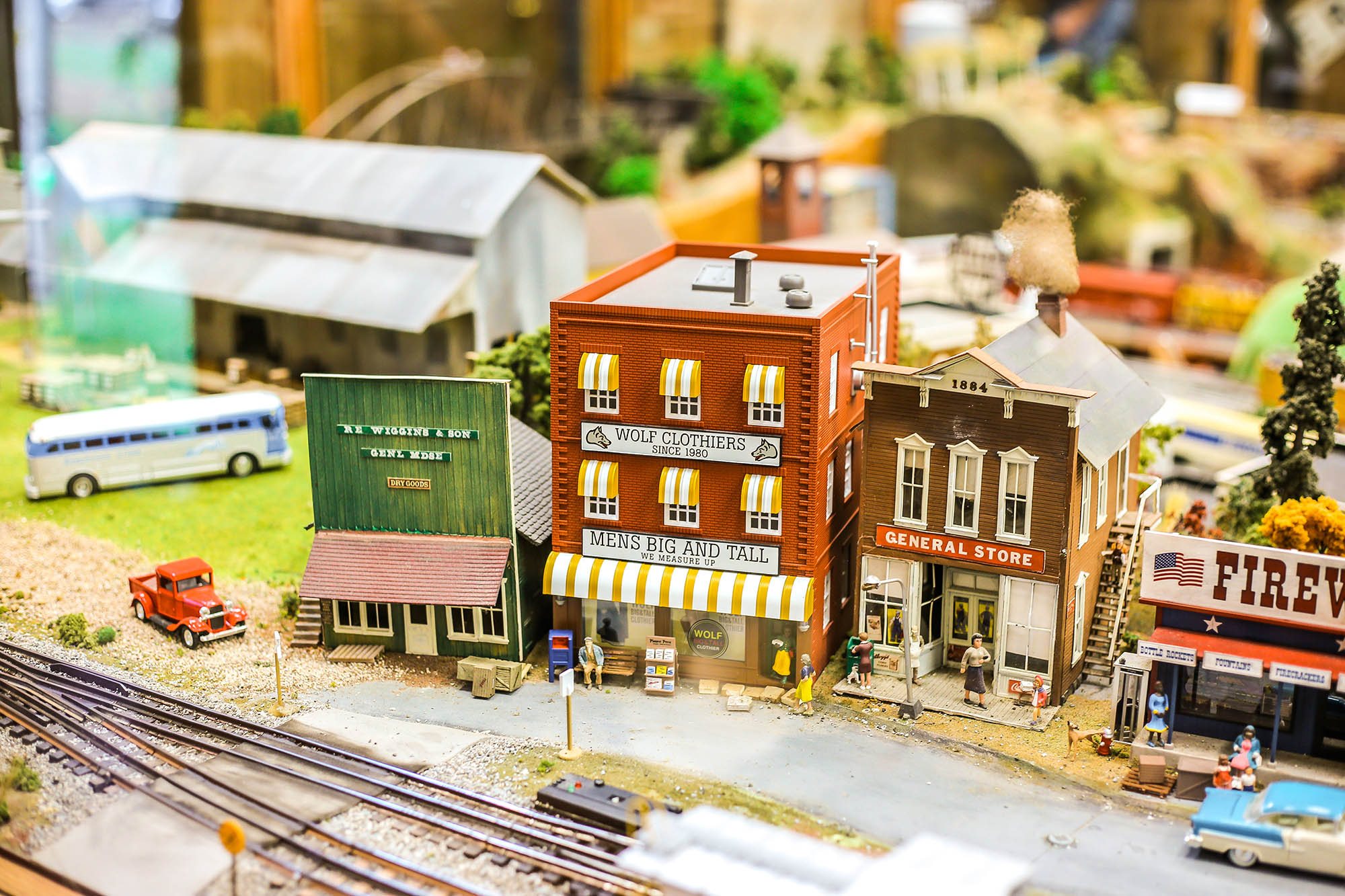 Model railroads on display at the Martin & Sue King Railroad Museum in Cleveland, Mississippi
