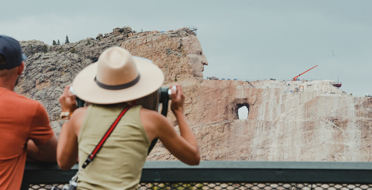 Viewing the Crazy Horse Memorial in South Dakota