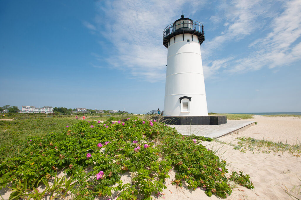 Le phare d'Edgartown Harbor à Edgartown, Massachusetts, sur l'île de Martha's Vineyard