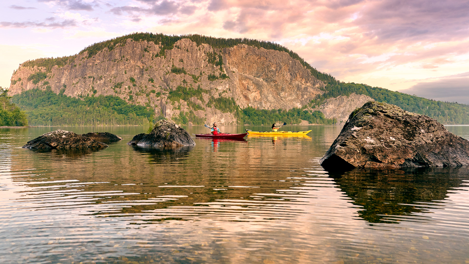 Kayaking on Moosehead Lake in Maine
