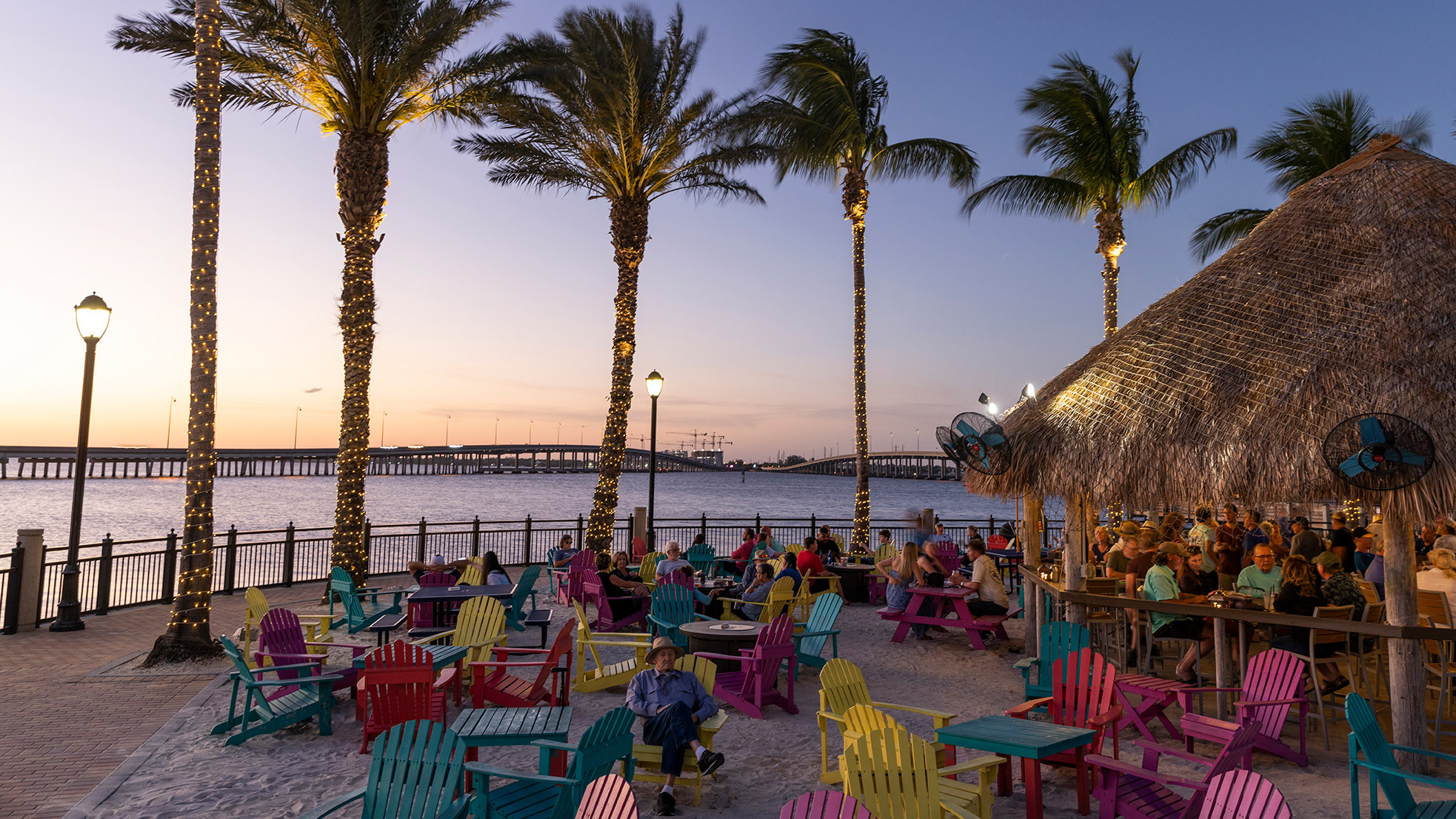 Sunset from TT's Tiki Bar in Punta Gorda, Florida