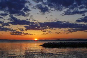 Sunset over the James River in Williamsburg, Virginia. Credit: Visit Williamsburg
