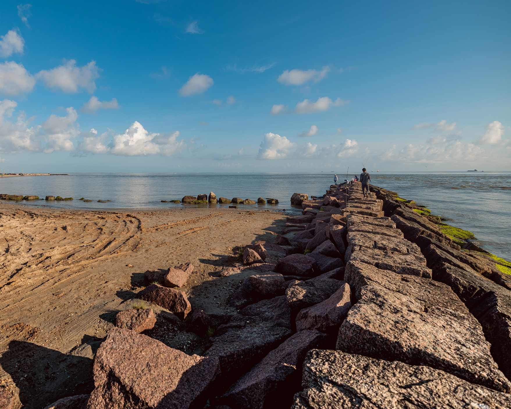 Fishing from a pier in Texas City, Texas
