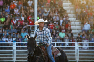 Participant in Rodeo Days during True Western Roundup at La Plata County Fairgrounds in Durango, Colorado; Credit: Hans Hollenbeck