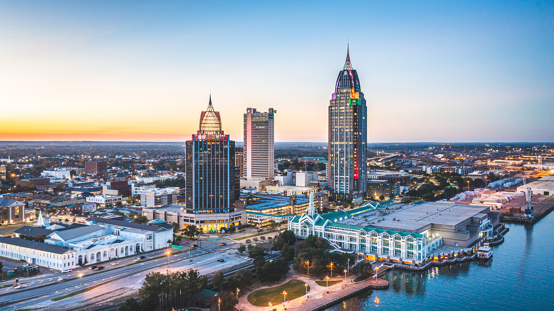 Mobile, Alabama, at sunset