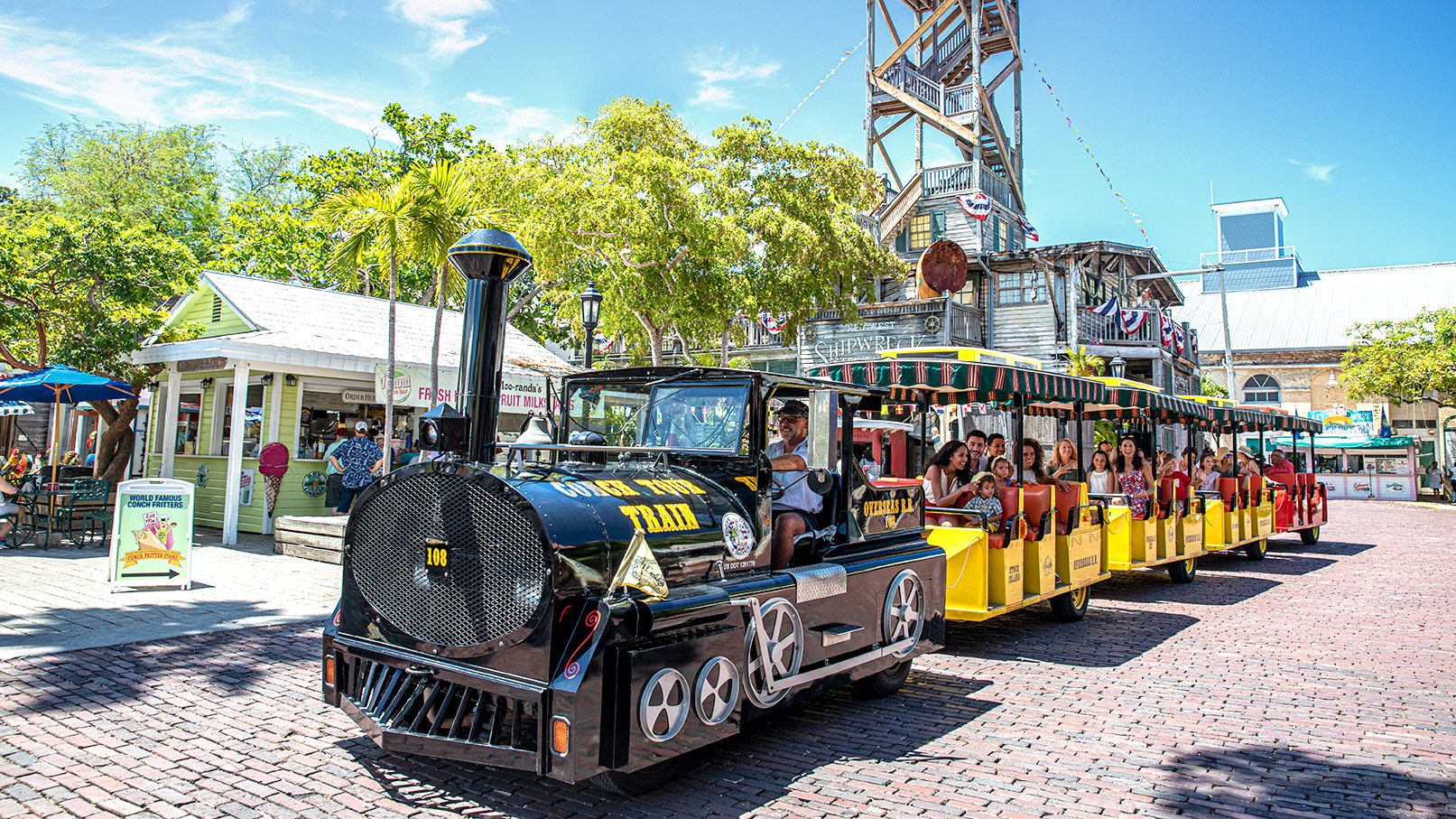 The Conch Train in downtown Key West, Florida