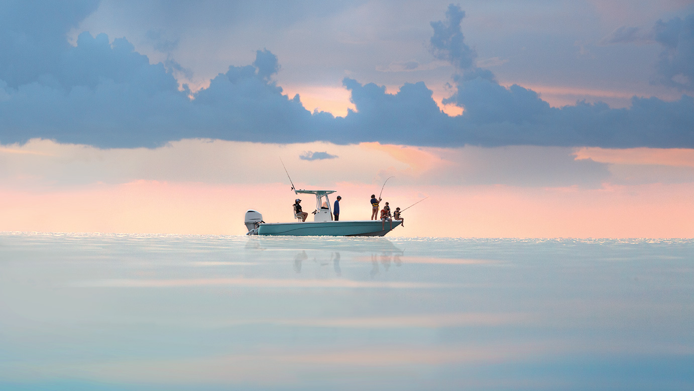 Family fishing off the coast of Marathon in The Florida Keys