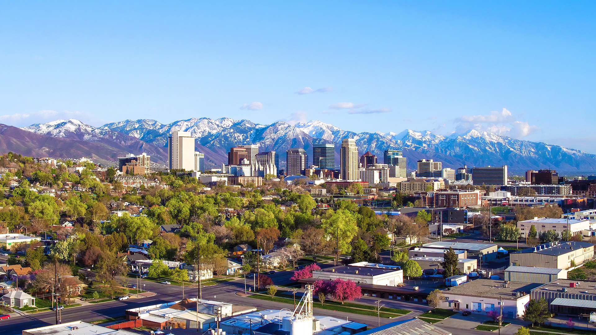 Skyline view of Salt Lake City, Utah