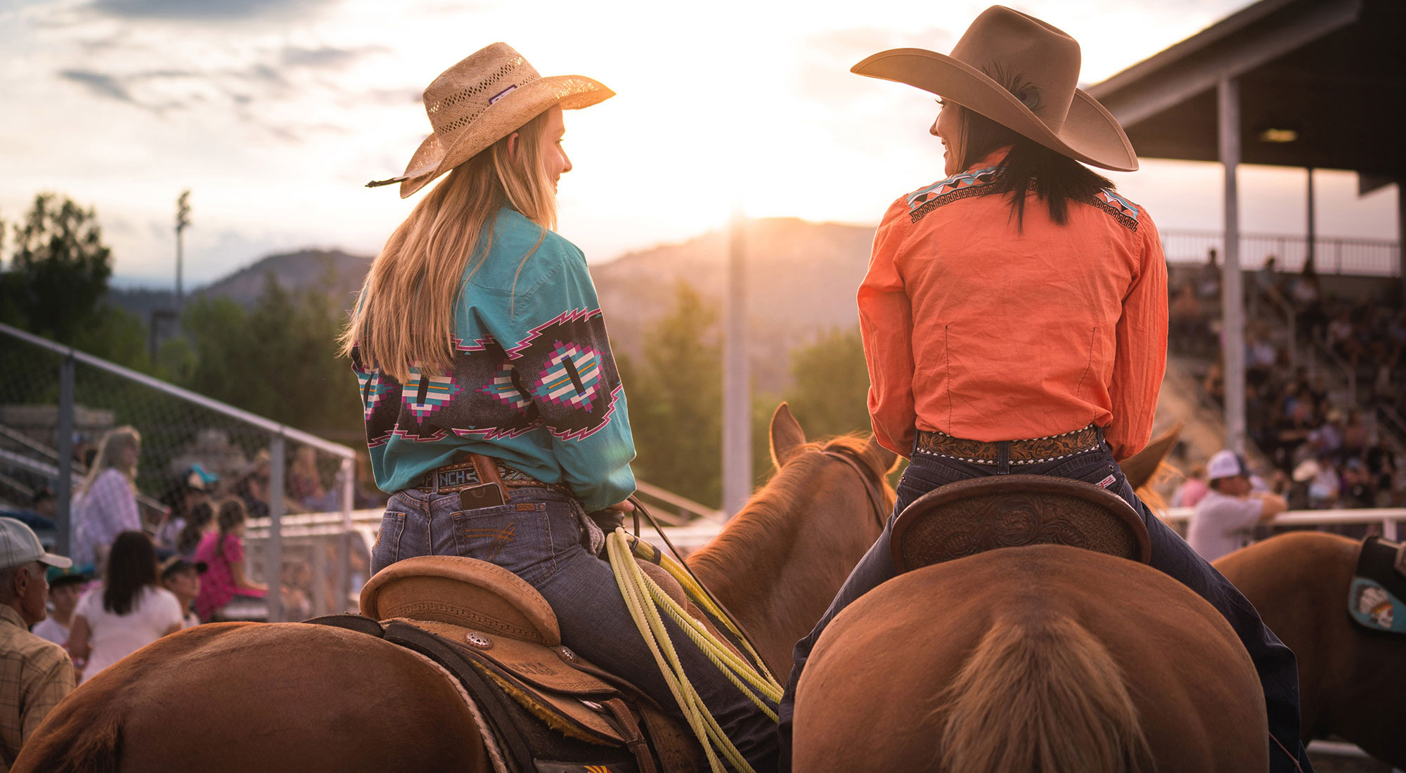Horseback riders at True Western Roundup in Durango, Colorado