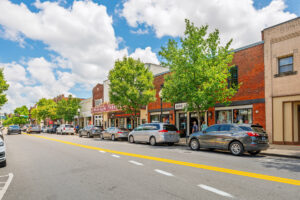Charmante Ladenfronten in der Innenstadt von Franklin, Tennessee