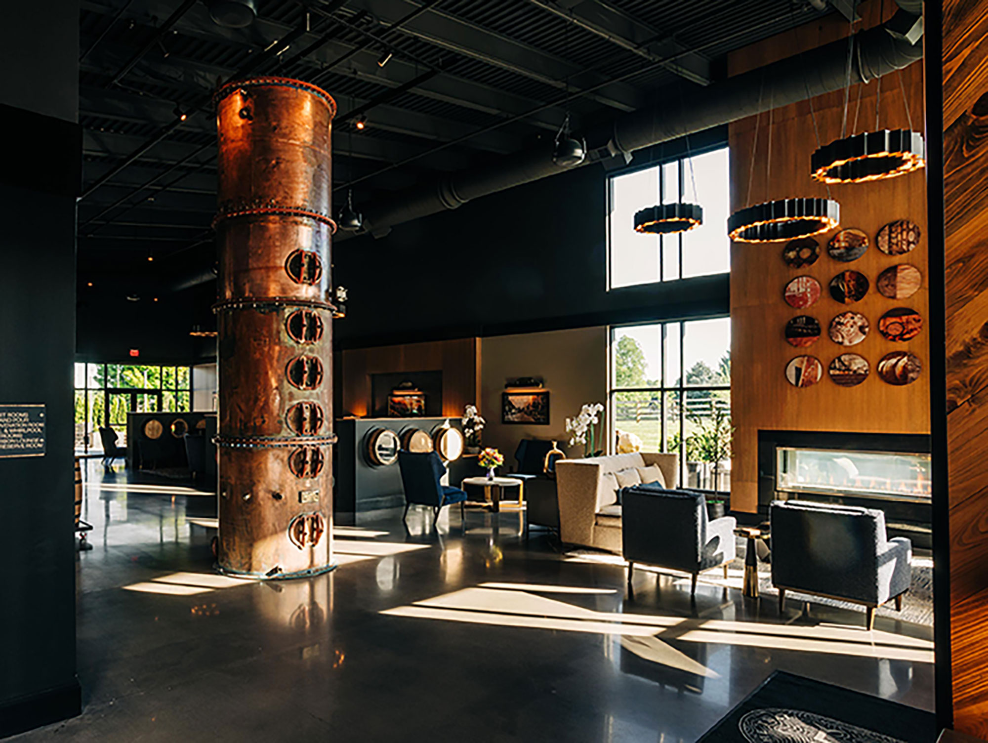 Lobby of The Trail Hotel in Bardstown, Kentucky; Credit: Trail Hotel – Kriech-Higdon Photography