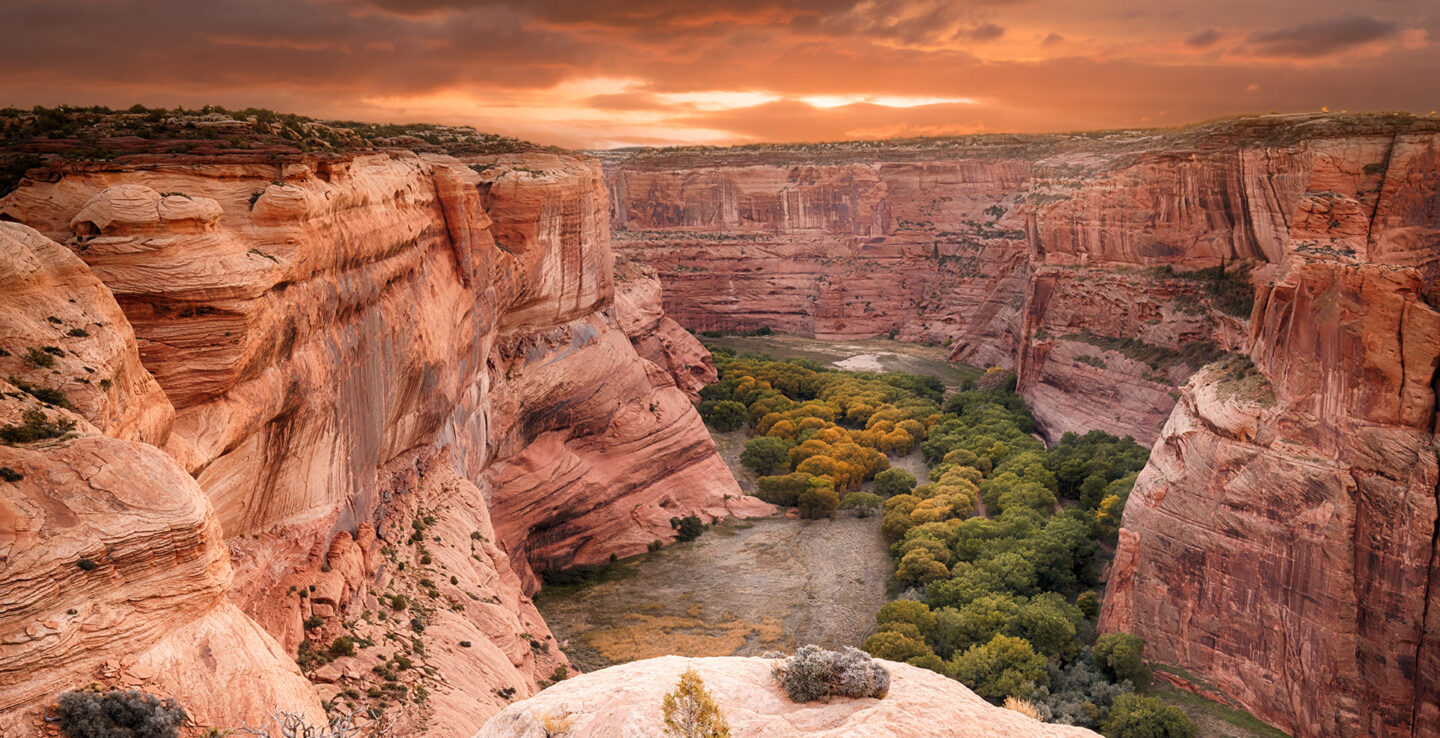 View of Canyon de Chelly National Monument in Arizona