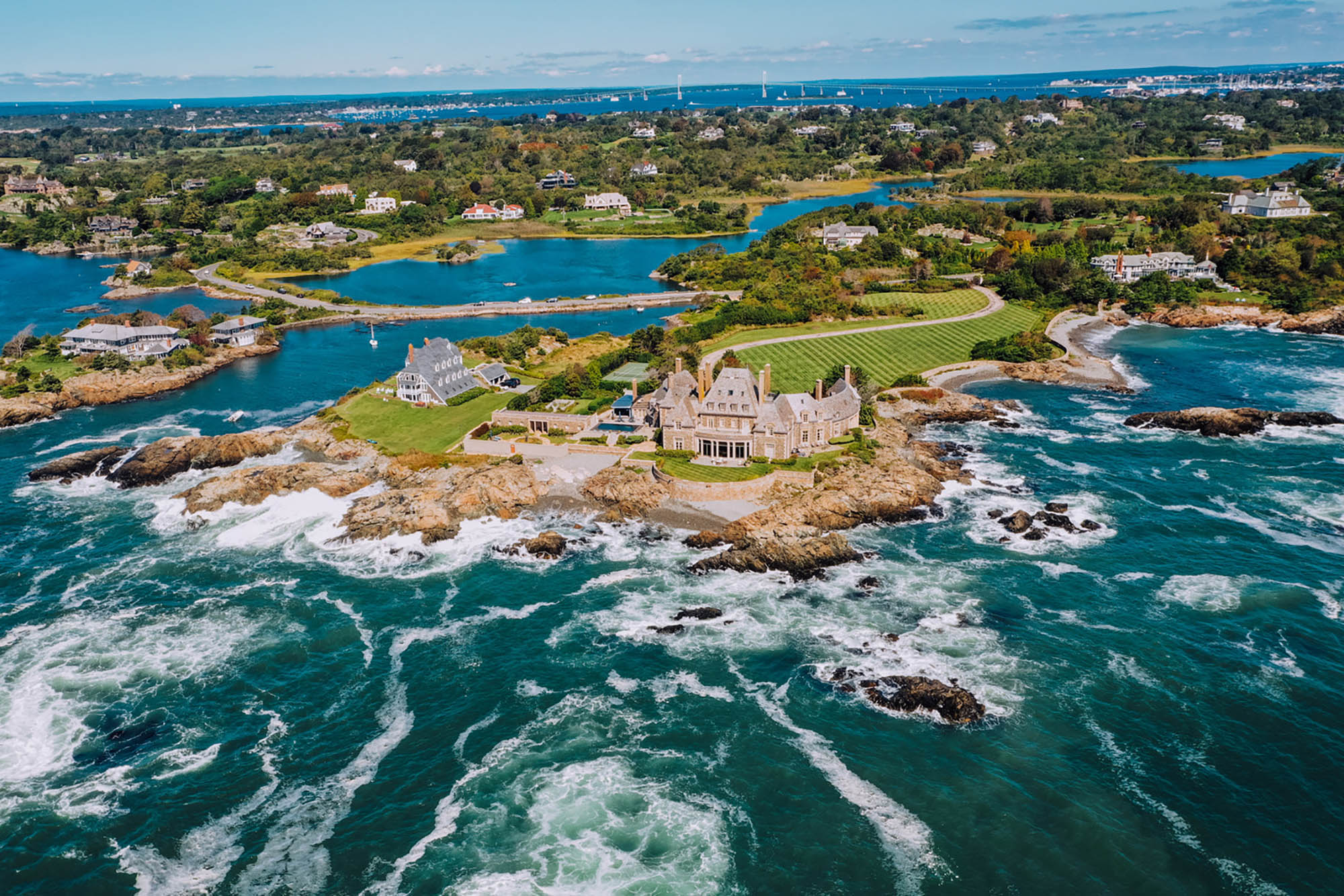 Aerial view of Newport, Rhode Island