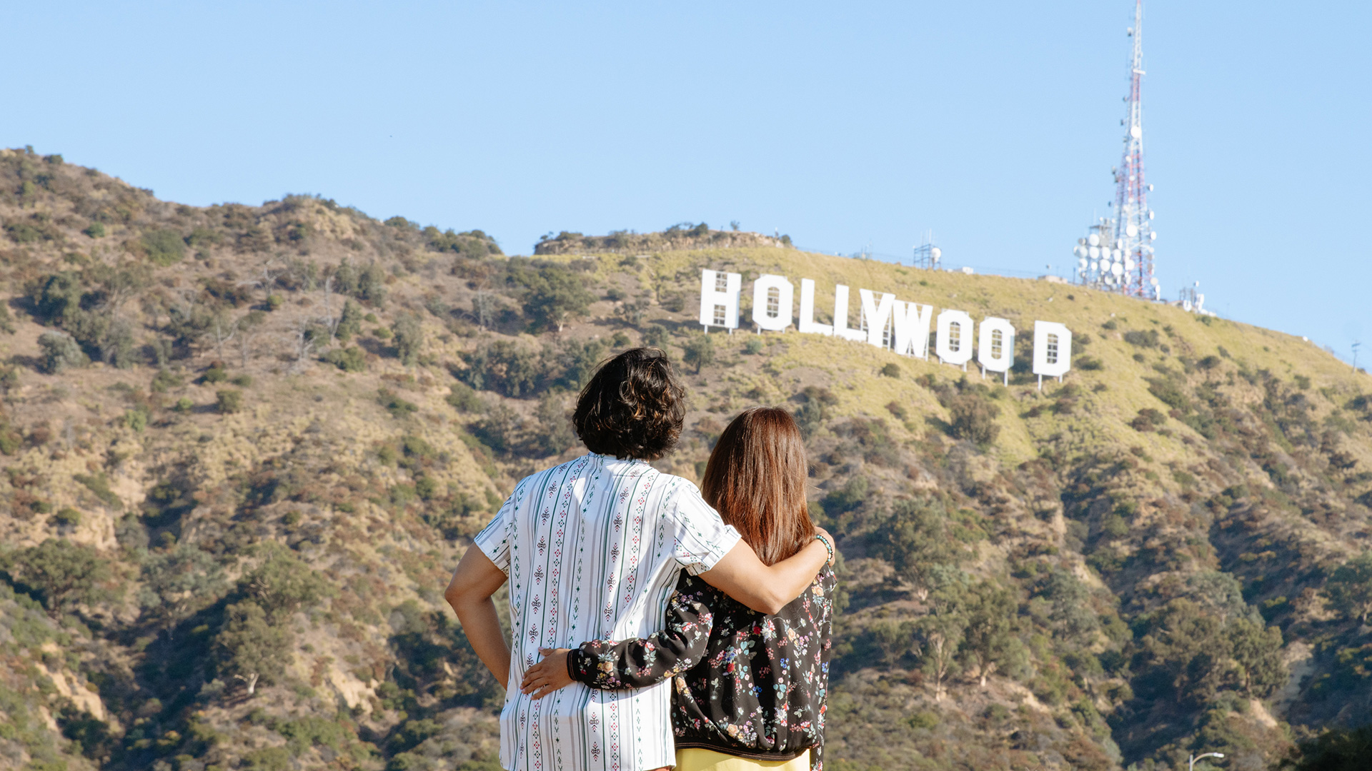 View of the Hollywood Sign in Los Angeles, California