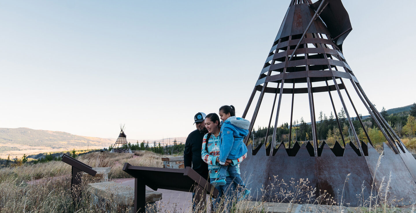 Observing the Blackfeet Memorial at Glacier National Park; Credit: Montana Department of Commerce, visitmt.com