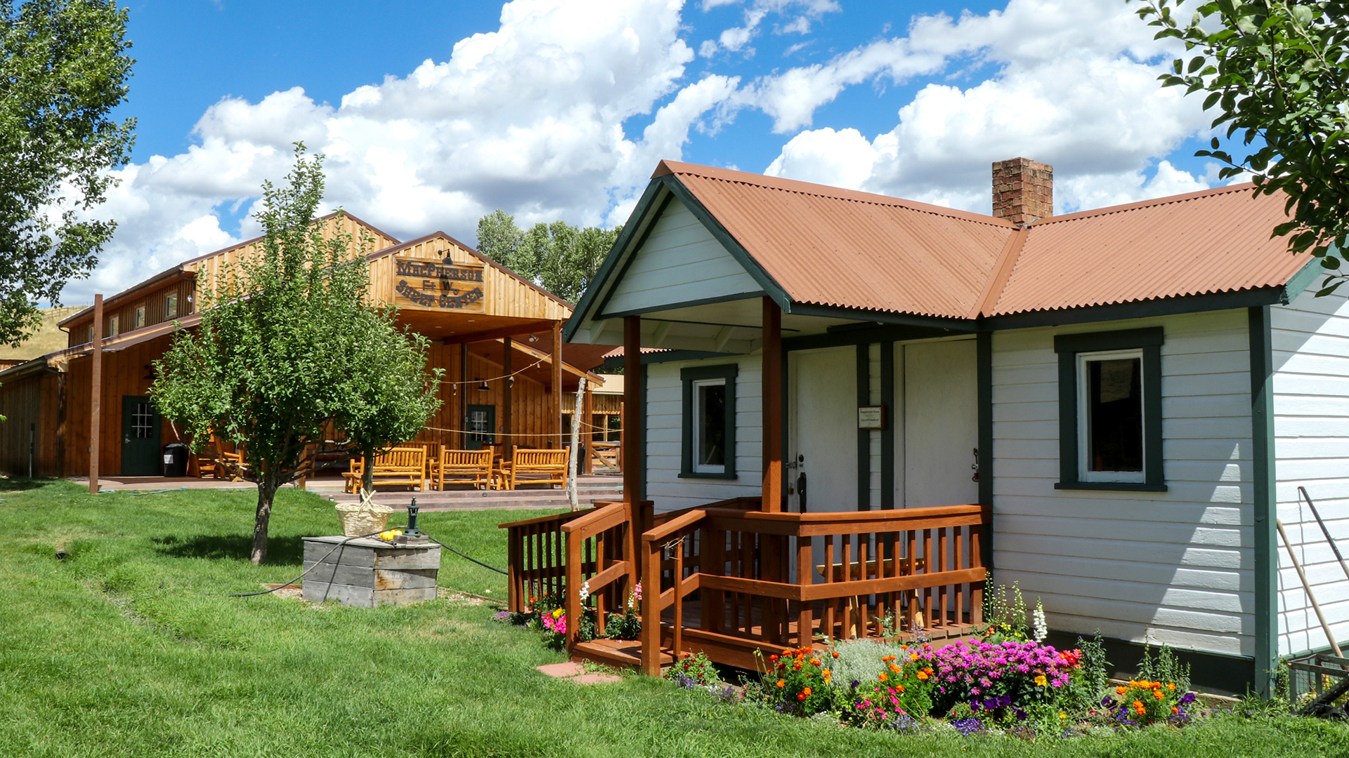 Gelände des Little Snake River Museums in Savery, Wyoming