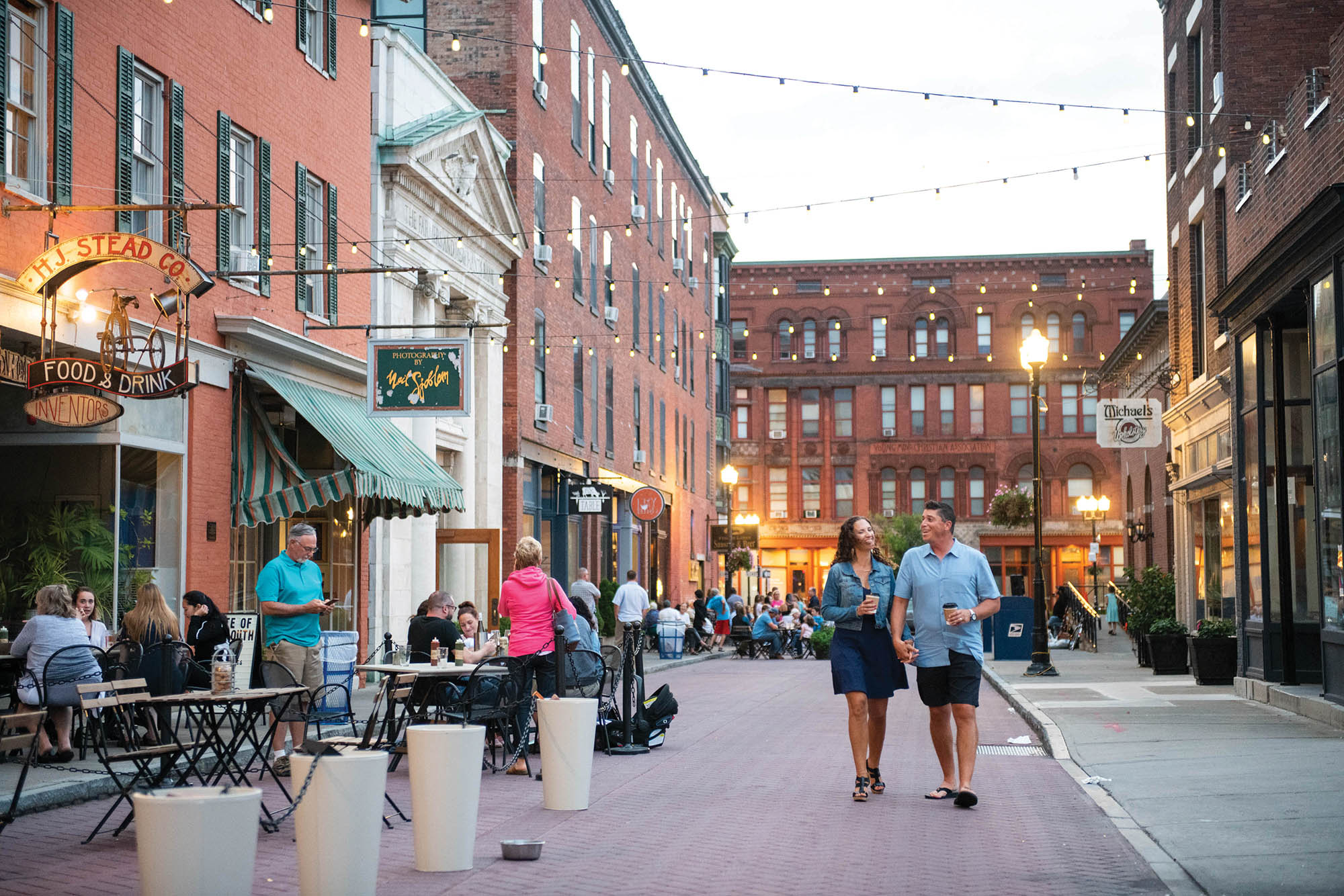 Shops on Linden Street in Geneva, New York; Credit: VisitFingerLakes.com

