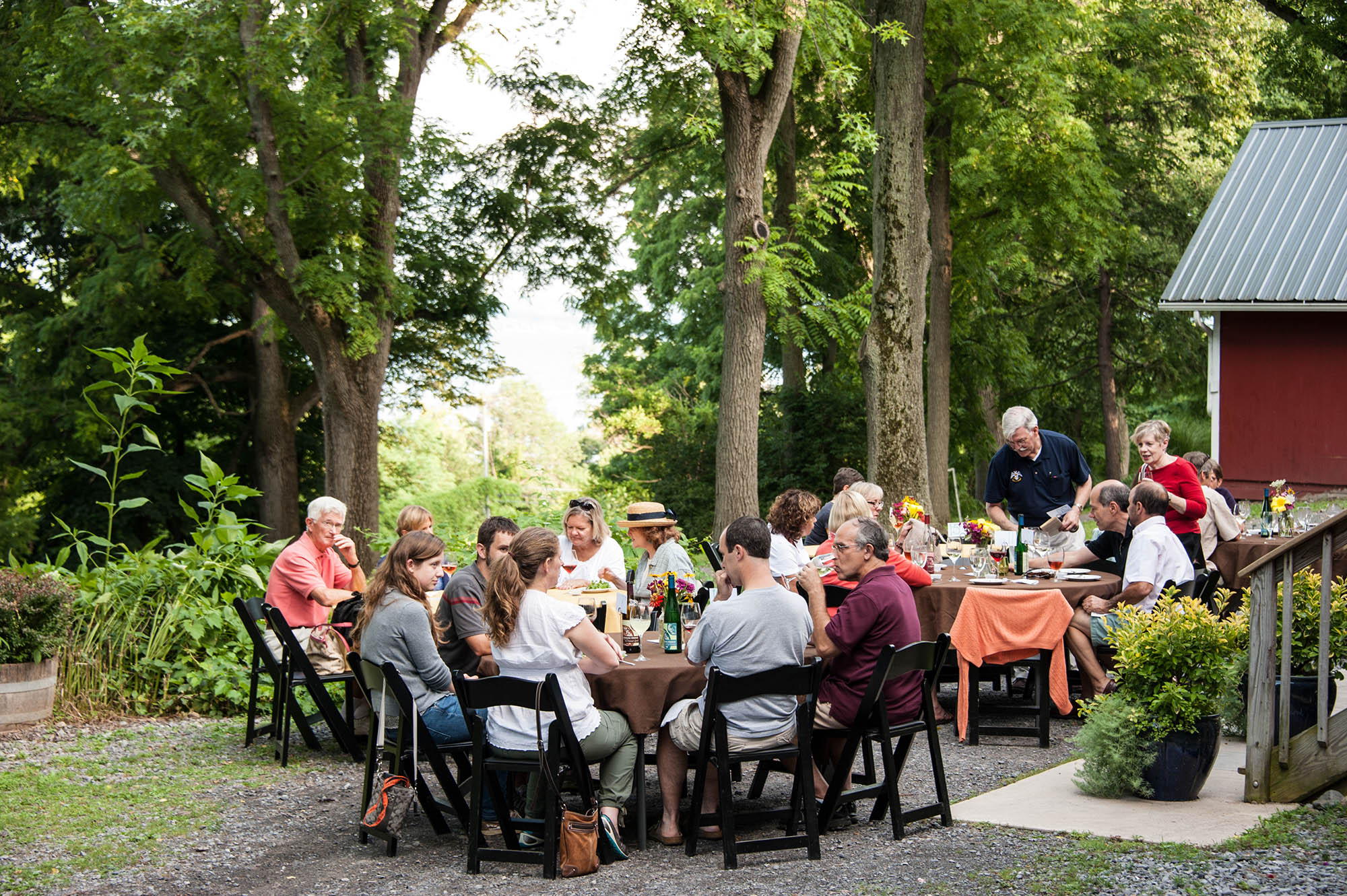 A farm dinner at Billsboro Winery in Geneva, New York; Credit: VisitFingerLakes.com

