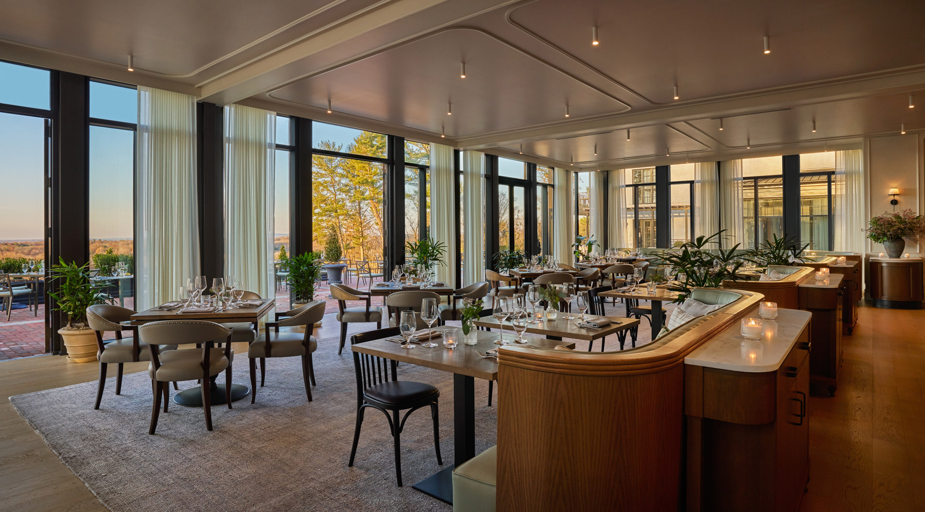 Le restaurant Ladd’s Tavern au Pendry Natir à Peapack, New Jersey; Crédit : Pendry Natirar