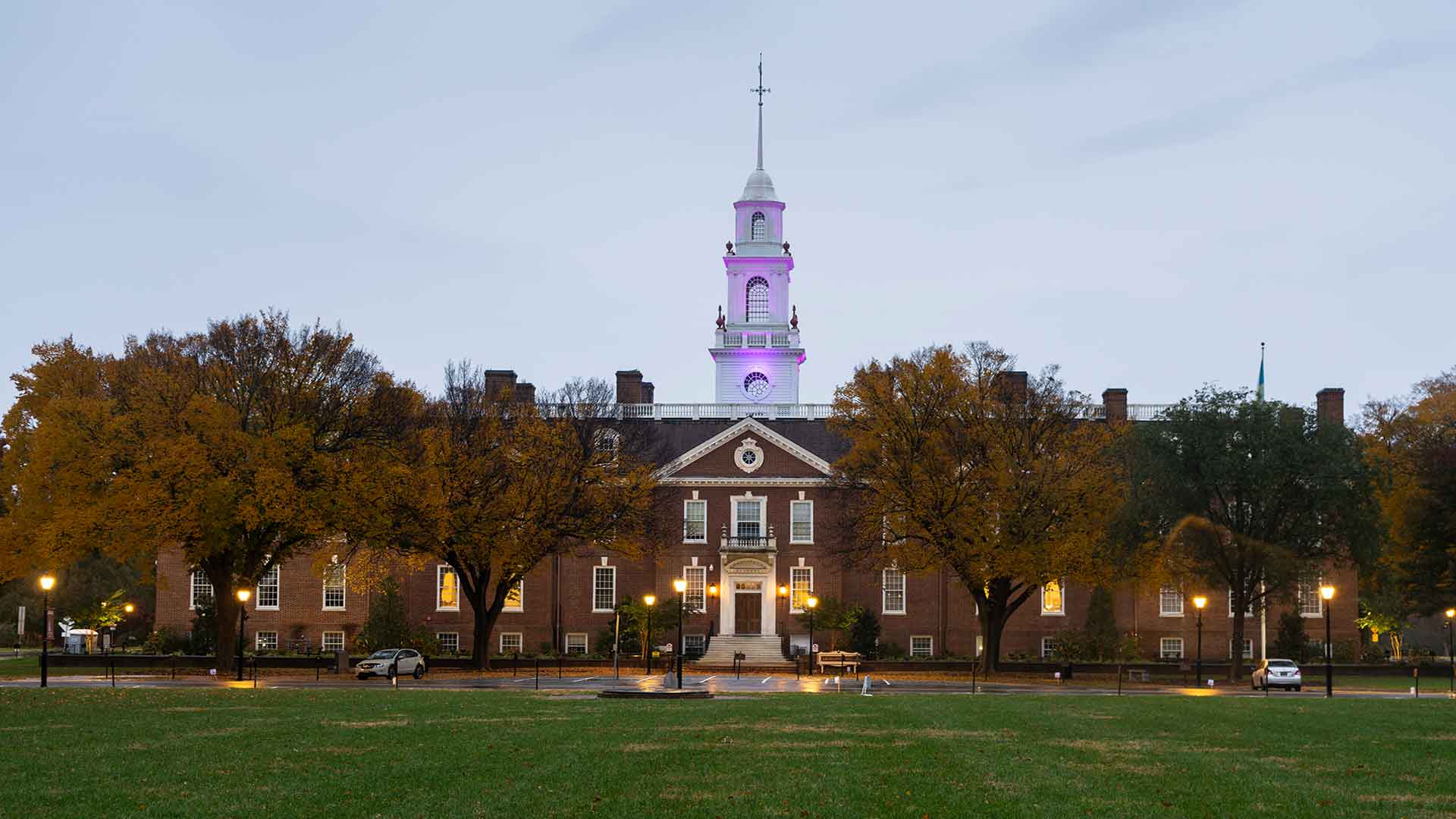 Exterior view of the Delaware Legislative Hall in Dover, Delaware
