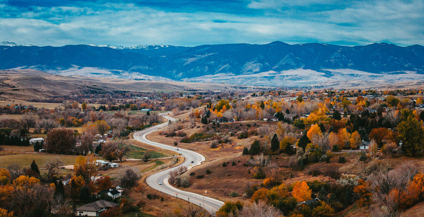 Aerial view of Sheridan, Wyoming