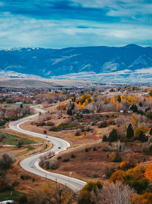 Aerial view of Sheridan, Wyoming