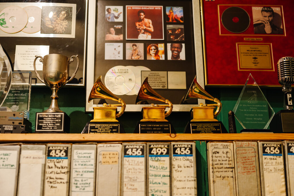 Memorabilia in Royal Studios in Memphis, Tennessee