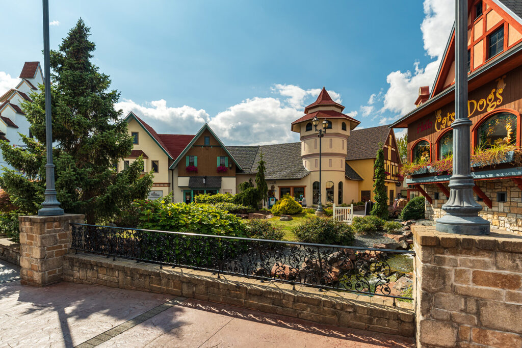 Boutiques River Place à Frankenmuth, Michigan; Crédit : Frankenmuth CVB
