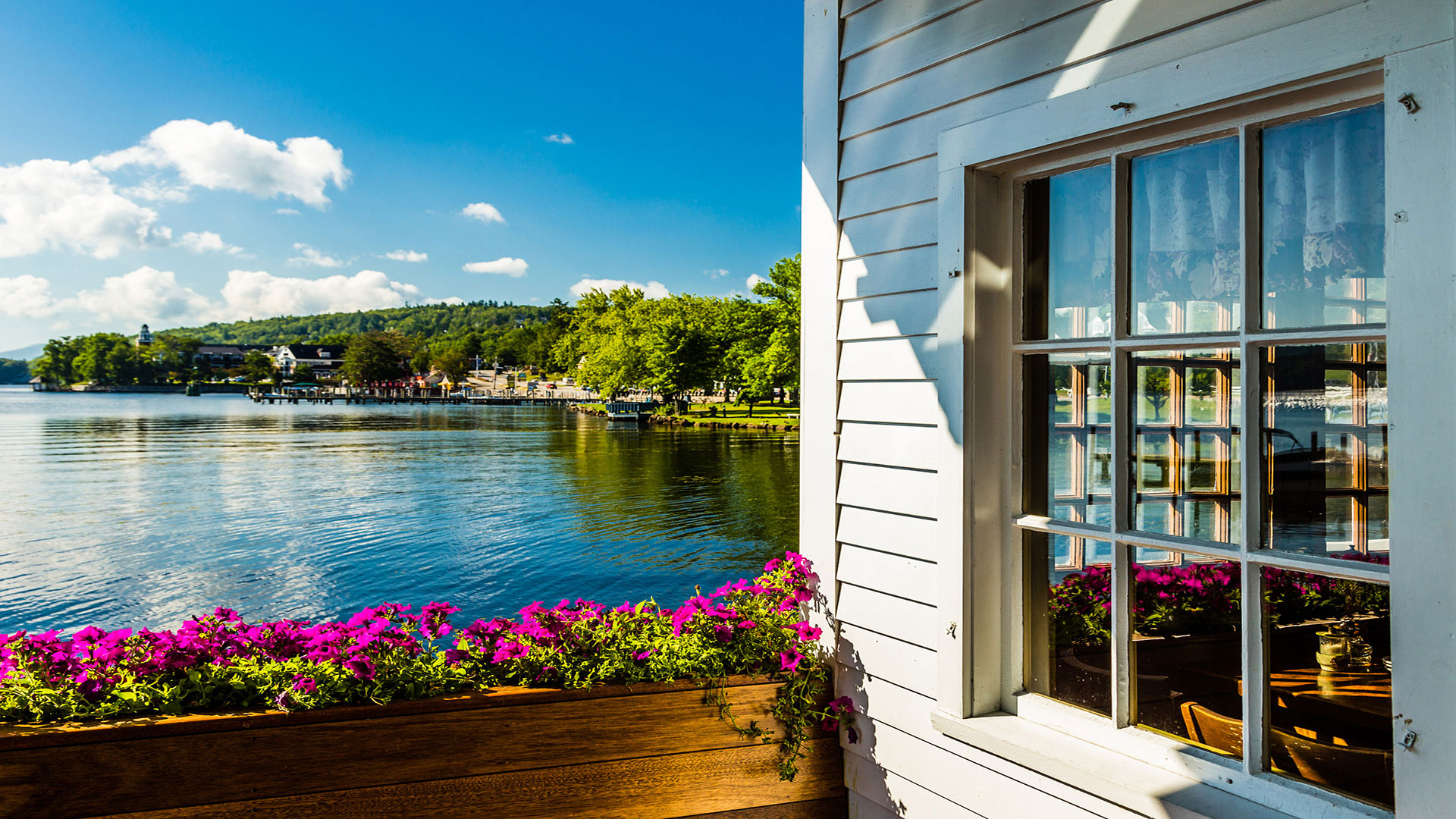 Views of Lake Winnipesaukee from a cottage in Meredith, New Hampshire