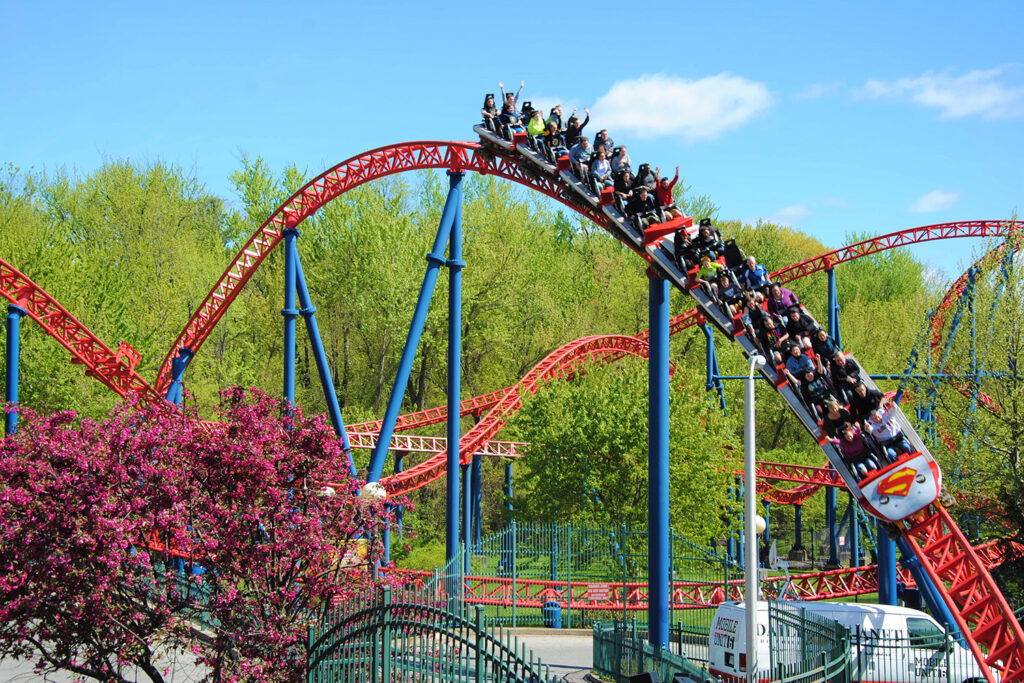 Six Flags New England near Springfield, Massachusetts; Credit: Six Flags New England