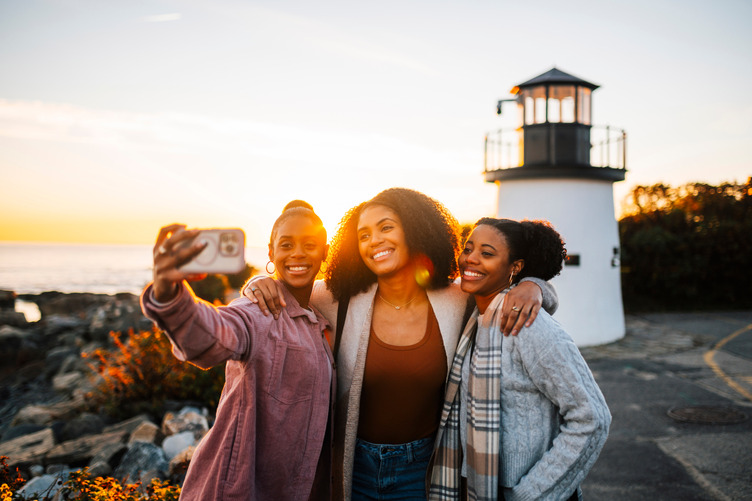 Taking a selfie in Ogunquit, Maine