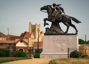 Pony Express Monument in downtown St. Joseph, Missouri